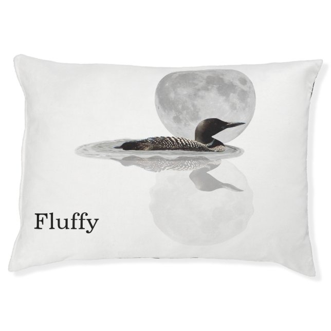 Loon Swims In The Moonlight Dog Bed (Front)