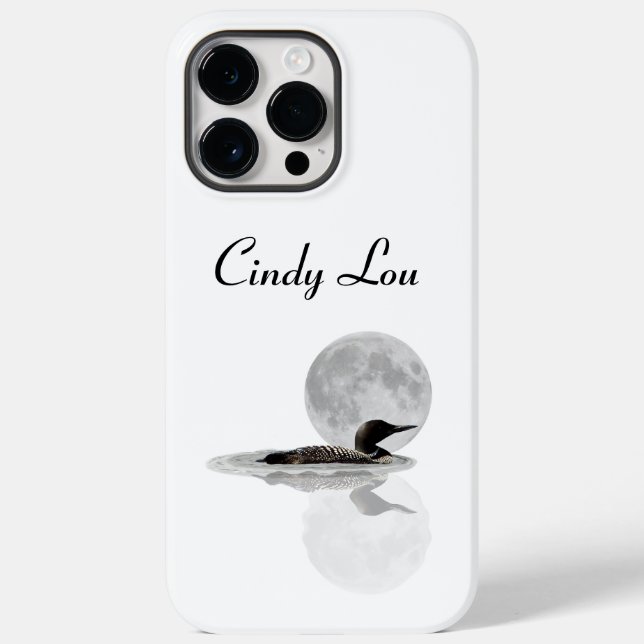 Loon Swims In The Moonlight iPhone / iPad case (Back)