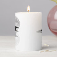 Loon Swims In The Moonlight Pillar Candle