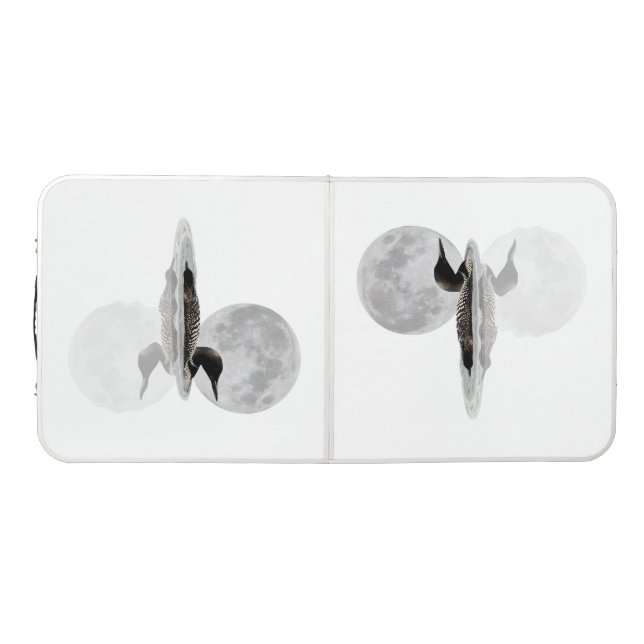 Loon Swims In The Moonlight Pong Table (Top)