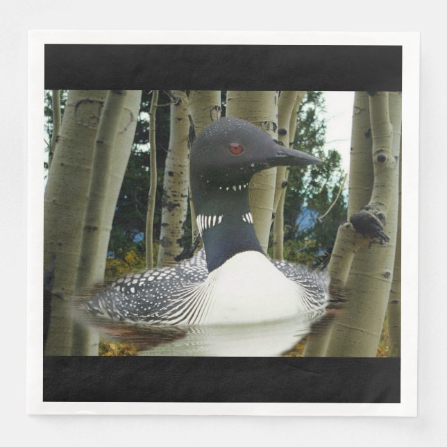 Loon Wilderness Paper Dinner Napkins (Front)