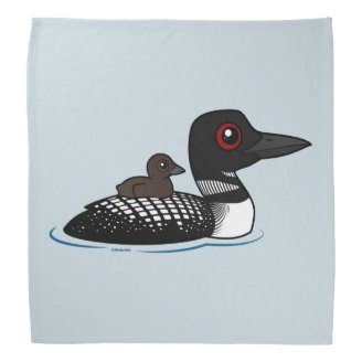 Loon with chick Bandana