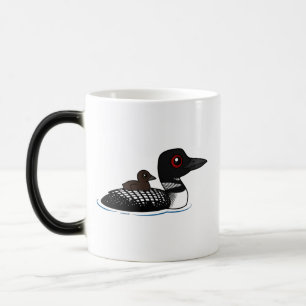 Loon with chick color morph mug