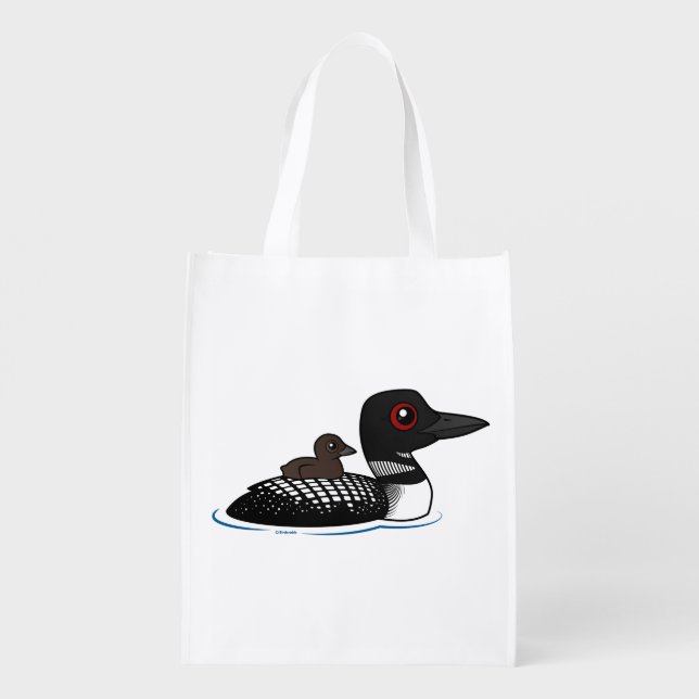 Loon with chick grocery bag (Back)