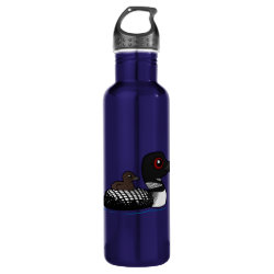 Loon with chick Water Bottle (24 oz)