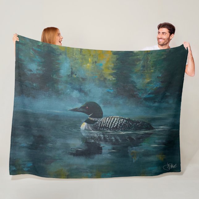 Loonell - Loon Duck Fleece Blanket (In Situ)
