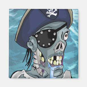 Looney Pirate Zombie Magnet