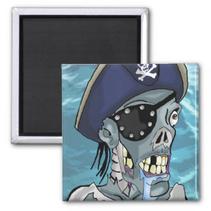 Looney Pirate Zombie Magnet
