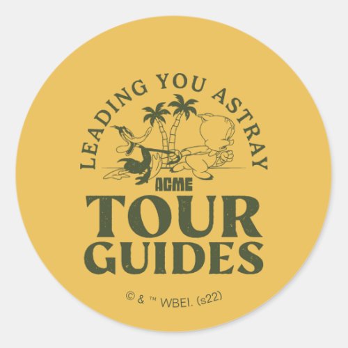 LOONEY TUNESâ  ACME Tour Guides Classic Round Sticker