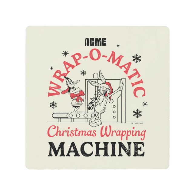 LOONEY TUNES™ | ACME Wrap-O-Matic Wrapping Machine Metal Print (Front)
