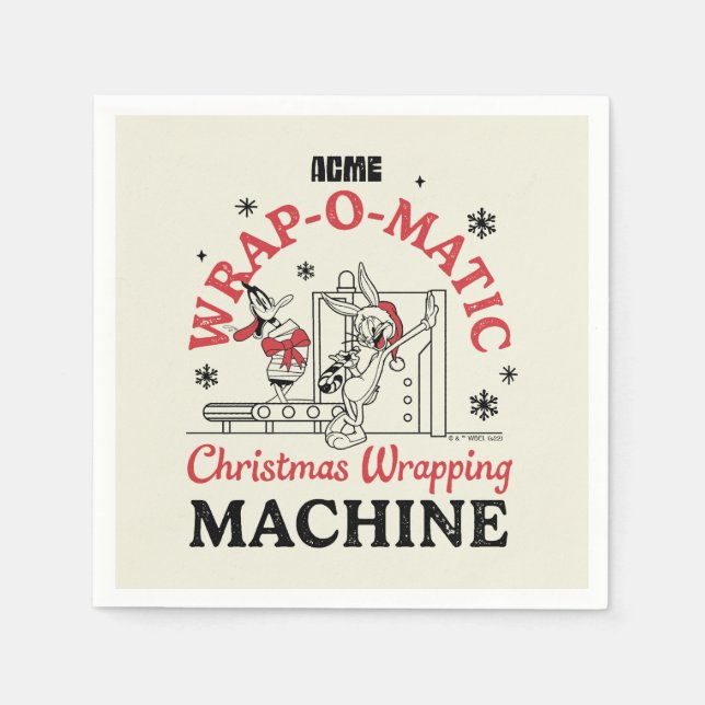 LOONEY TUNES™ | ACME Wrap-O-Matic Wrapping Machine Napkins (Front)