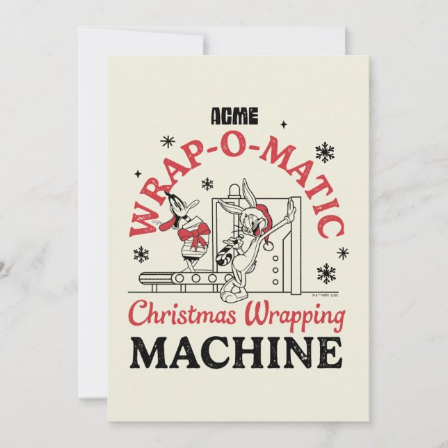 LOONEY TUNES™ | ACME Wrap-O-Matic Wrapping Machine Note Card (Front)