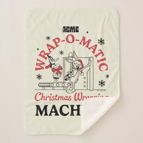 LOONEY TUNES  ACME Wrap_O_Matic Wrapping Machine Sherpa Blanket