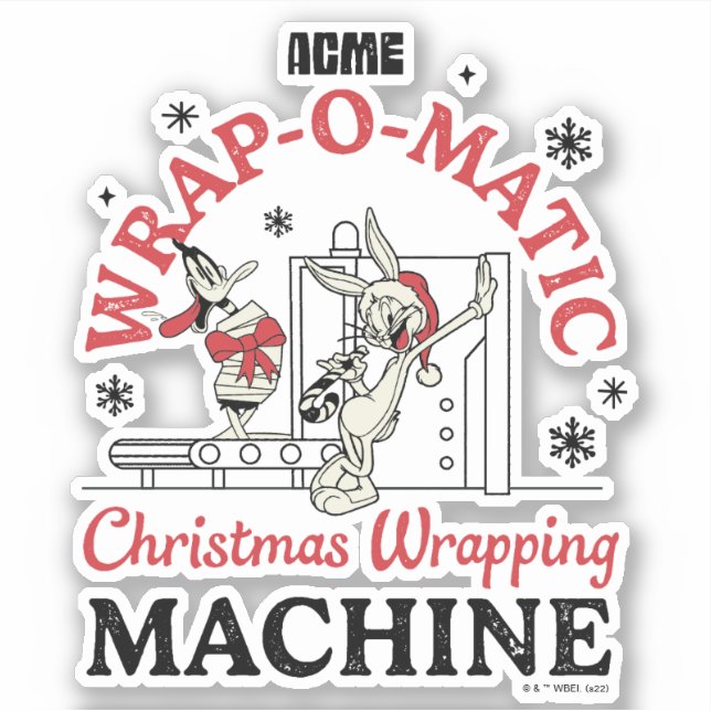 LOONEY TUNES™ | ACME Wrap-O-Matic Wrapping Machine Sticker (Front)