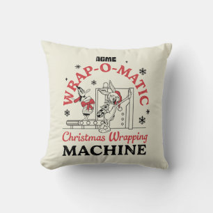 LOONEY TUNES™ ACME Wrap-O-Matic Wrapping Machine Throw Pillow