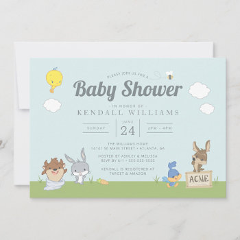 Looney Tunes™ Baby Shower Invitation by looneytunes at Zazzle