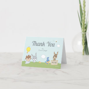LOONEY TUNES™ Baby Shower Letterpress Thank You Card