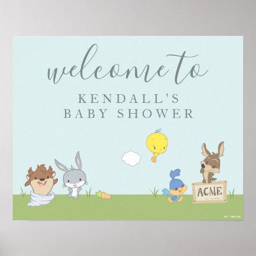 LOONEY TUNESâ Baby Shower Welcome Poster