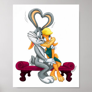 Looney Tunes Bugs And Lola Hearts Valentines Day Poster