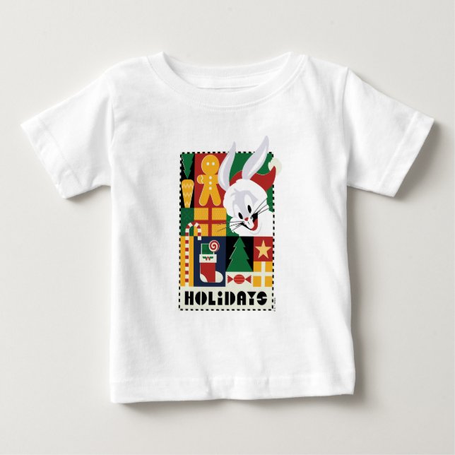 LOONEY TUNES™ BUGS BUNNY™ Holidays Badge Baby T-Shirt (Front)