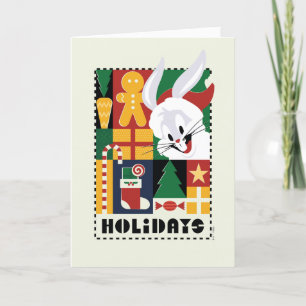 LOONEY TUNES™ BUGS BUNNY™ Holidays Badge Holiday Card