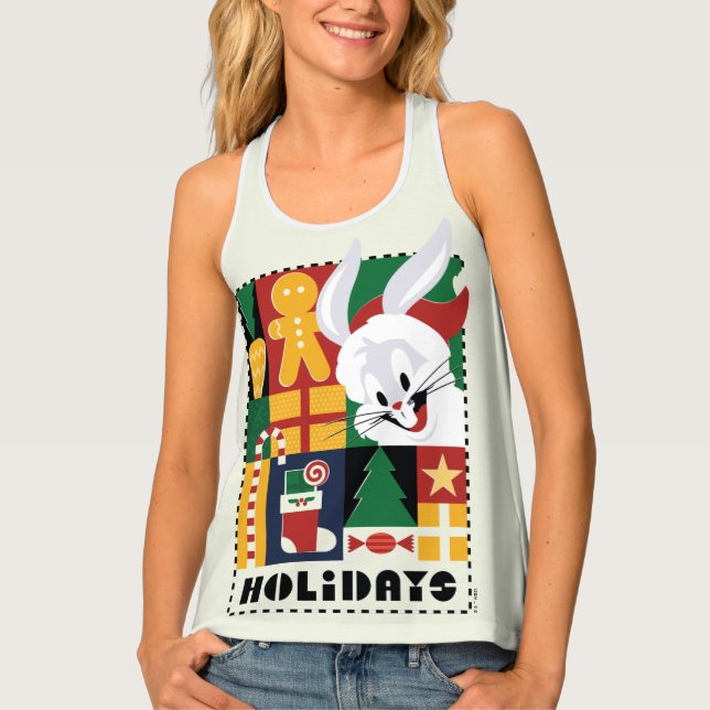 LOONEY TUNES™ BUGS BUNNY™ Holidays Badge Tank Top (Front)