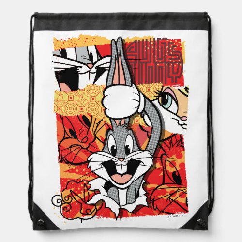 LOONEY TUNES  BUGS BUNNY Pop_up Graphic Drawstring Bag