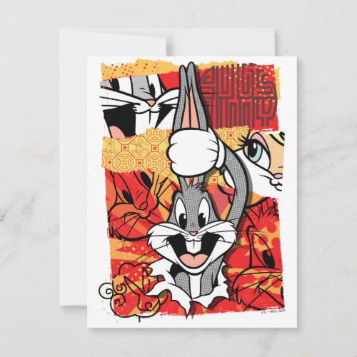 LOONEY TUNES  BUGS BUNNY Pop_up Graphic Note Card