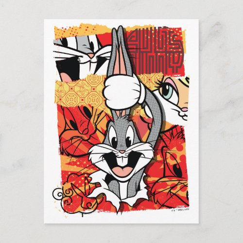 LOONEY TUNES  BUGS BUNNY Pop_up Graphic Postcard