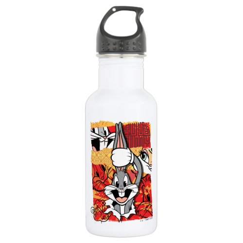 LOONEY TUNES  BUGS BUNNY Pop_up Graphic Stainless Steel Water Bottle