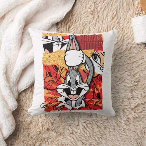 LOONEY TUNES  BUGS BUNNY Pop_up Graphic Throw Pillow