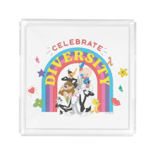 LOONEY TUNES™ - Celebrate Diversity Pride Rainbow Acrylic Tray