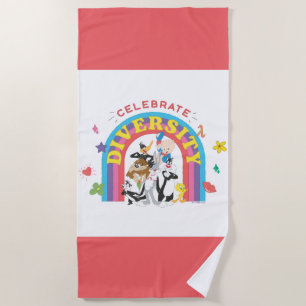 LOONEY TUNES™ - Celebrate Diversity Pride Rainbow Beach Towel