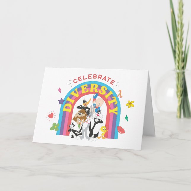 LOONEY TUNES™ - Celebrate Diversity Pride Rainbow Card (Front)