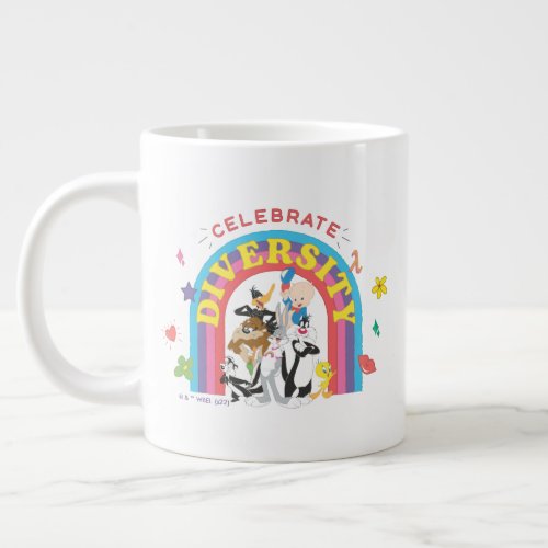 LOONEY TUNES _ Celebrate Diversity Pride Rainbow Giant Coffee Mug