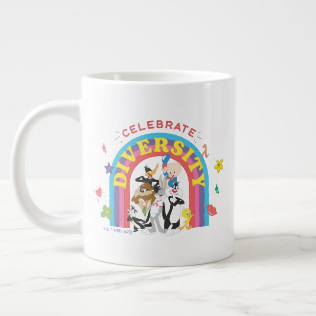 LOONEY TUNES™ - Celebrate Diversity Pride Rainbow Giant Coffee Mug (Left)