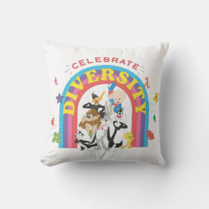 LOONEY TUNES™ - Celebrate Diversity Pride Rainbow Throw Pillow