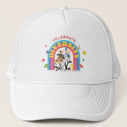 LOONEY TUNES _ Celebrate Diversity Pride Rainbow Trucker Hat