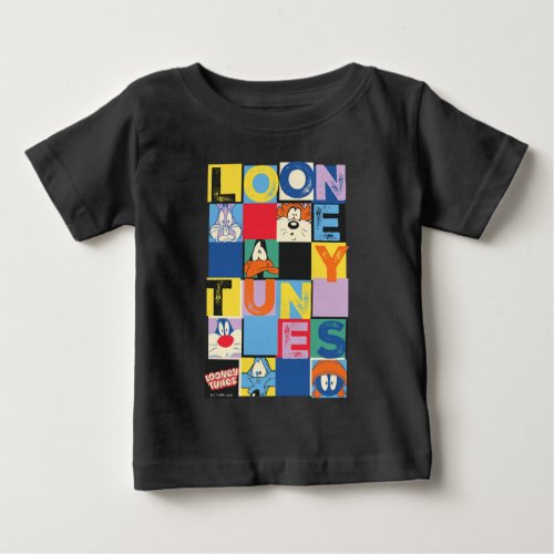 LOONEY TUNES Character Checker Blocks Baby T_Shirt