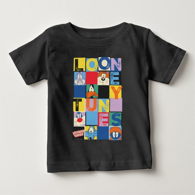 LOONEY TUNES™ Character Checker Blocks Baby T-Shirt (Front)