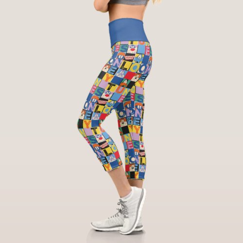 LOONEY TUNES Character Checker Blocks Capri Leggings