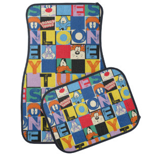 LOONEY TUNES™ Character Checker Blocks Car Floor Mat