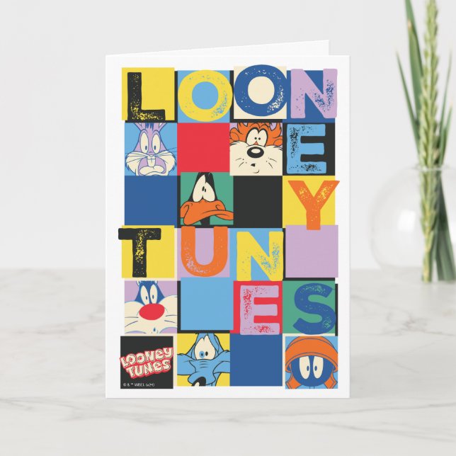 LOONEY TUNES™ Character Checker Blocks Card (Front)