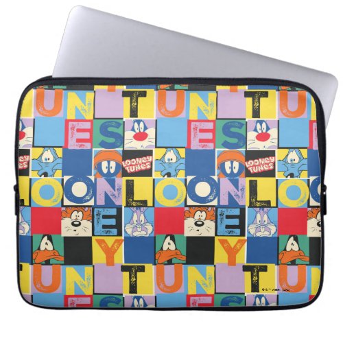 LOONEY TUNES Character Checker Blocks Laptop Sleeve