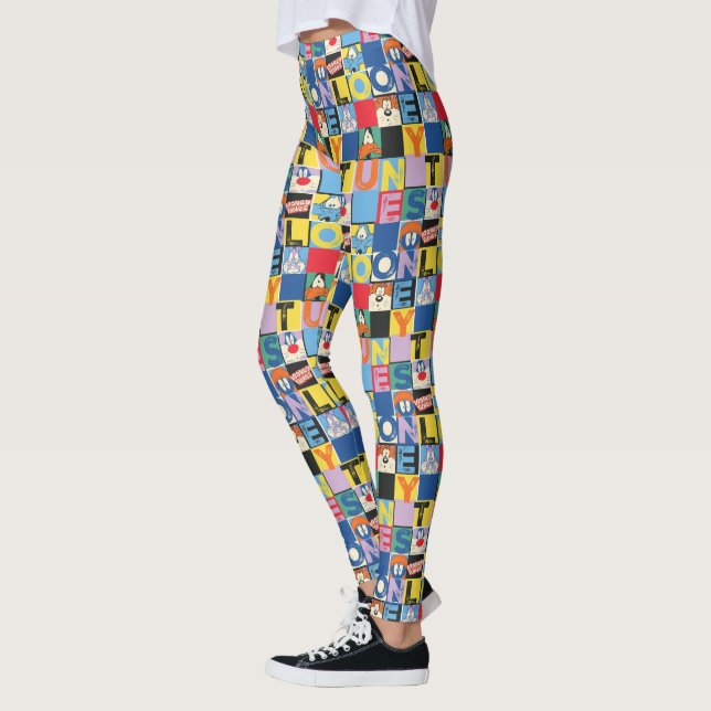 LOONEY TUNES™ Character Checker Blocks Leggings (Left)
