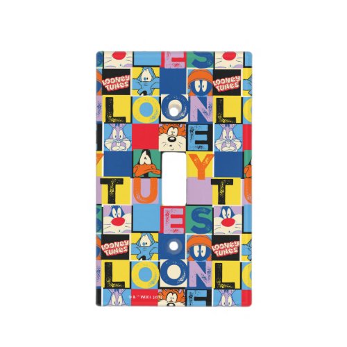 LOONEY TUNES Character Checker Blocks Light Switch Cover