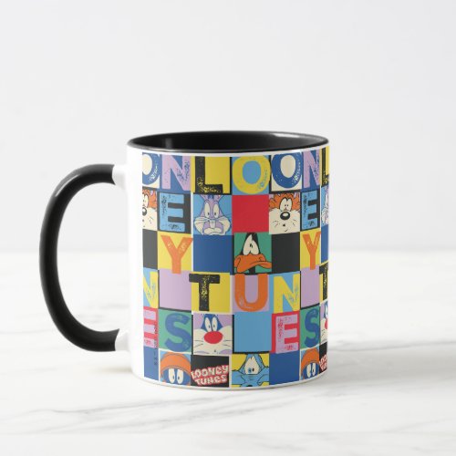 LOONEY TUNES Character Checker Blocks Mug