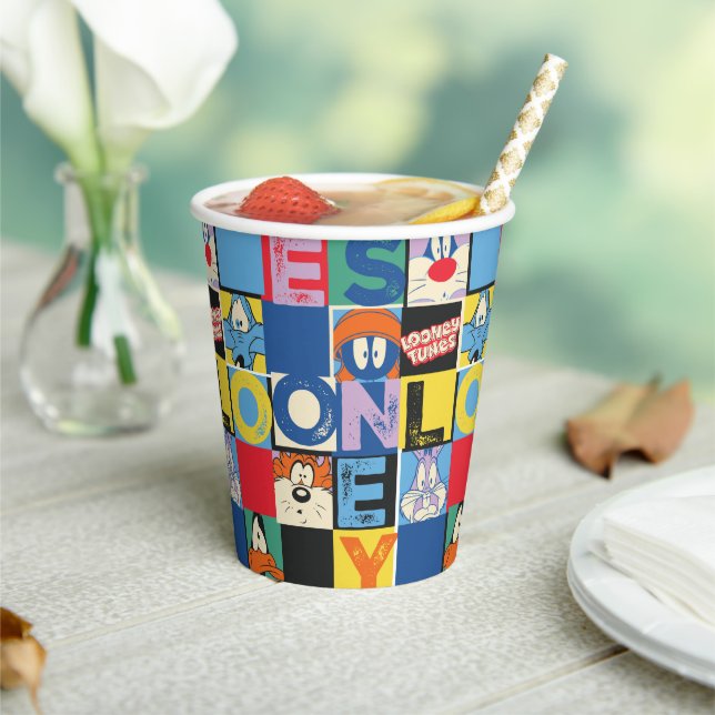 LOONEY TUNES™ Character Checker Blocks Paper Cups (Insitu)