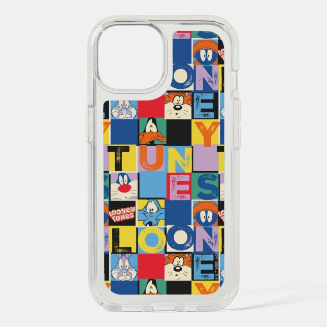 LOONEY TUNES™ Character Checker Blocks Speck iPhone Case (Front)