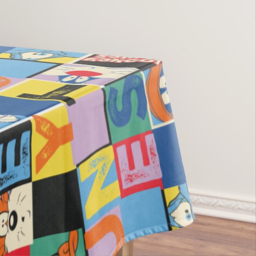 LOONEY TUNES Character Checker Blocks Tablecloth